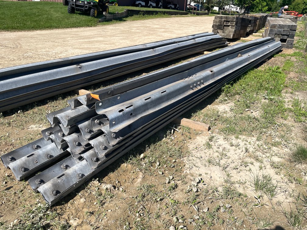 Approx (15) Metal Guard Rail Sections 