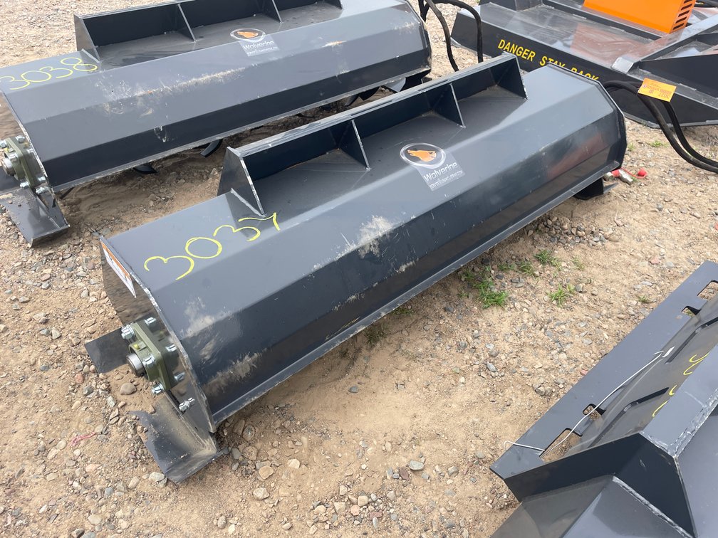 Unused 2025 Wolverine Skid Steer Hydraulic Rotary Tiller Attachment