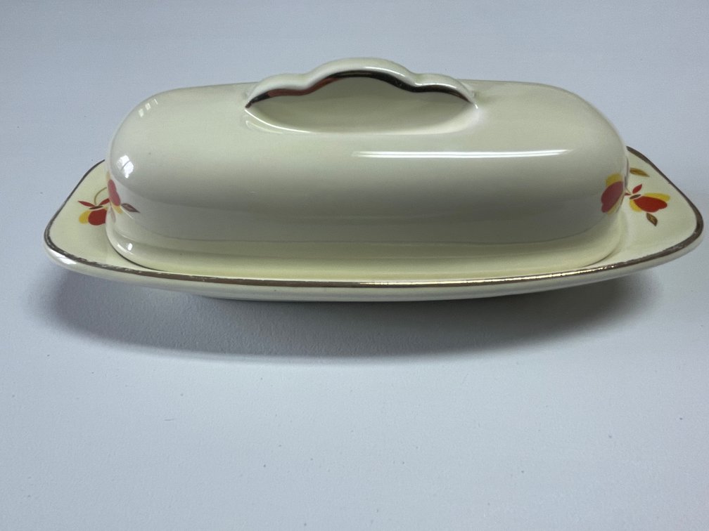 Hall Jewel Tea Autumn Leaf Rectangle Butter Dish
