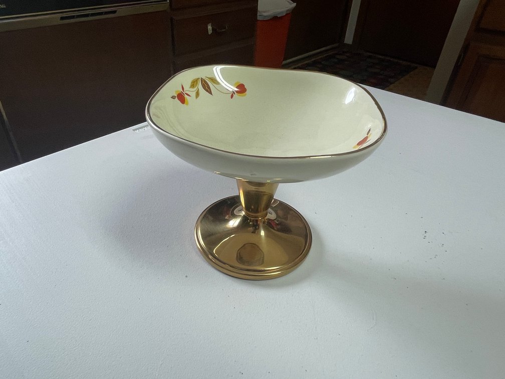 Hall Jewel Tea Autumn Leaf Candy Dish