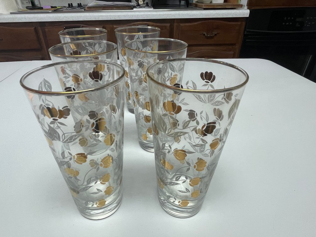 (6) Hall Jewel Tea Autumn Leaf Tumbler