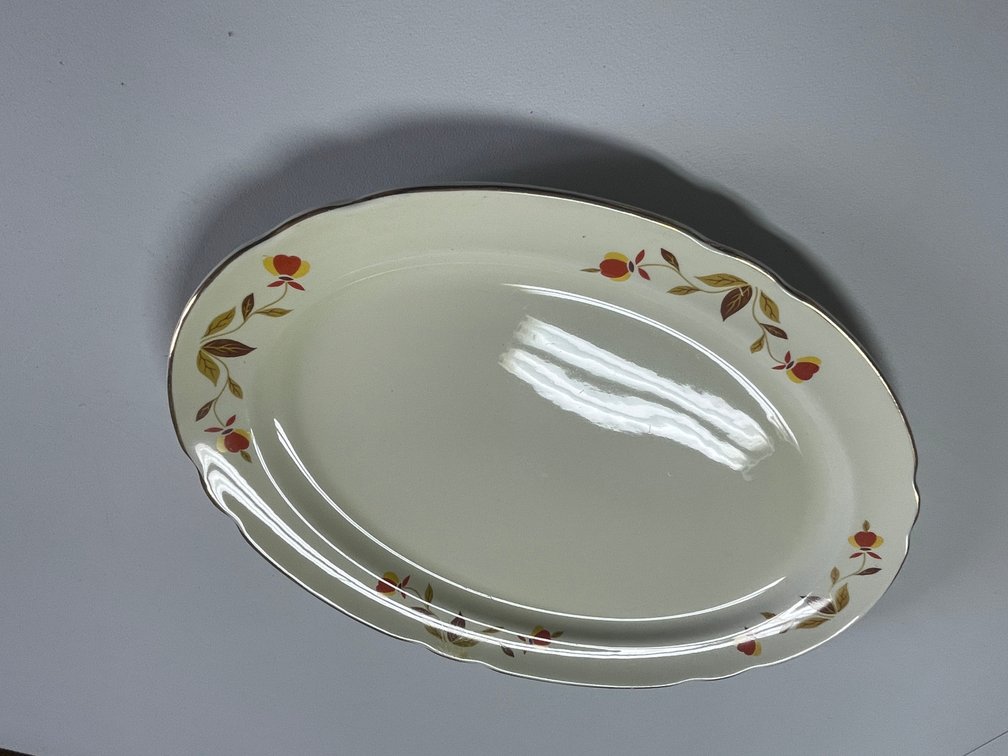 Hall Jewel Tea Autumn Leaf Oval Platter