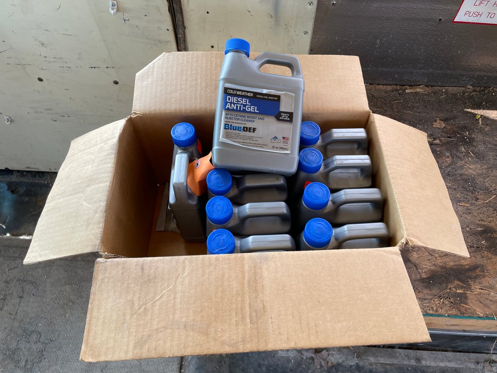Box of Blue Def Diesel Anti Gel