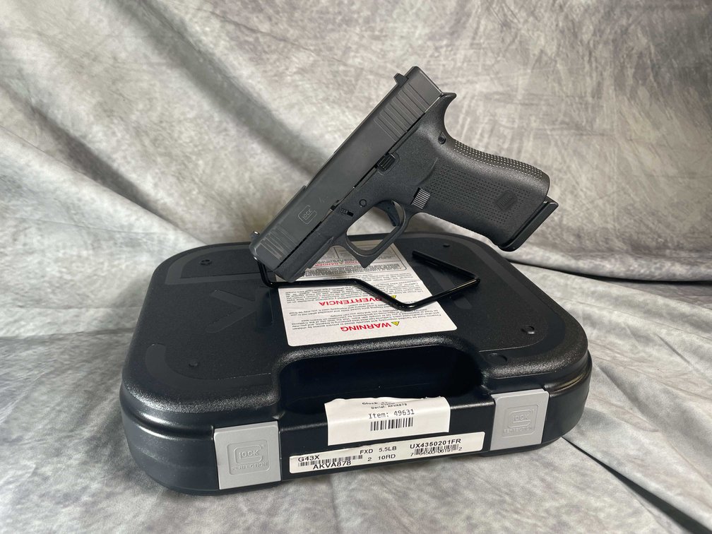 Glock Model 43X 9mm Luger  Pistol, SN: AKVA878