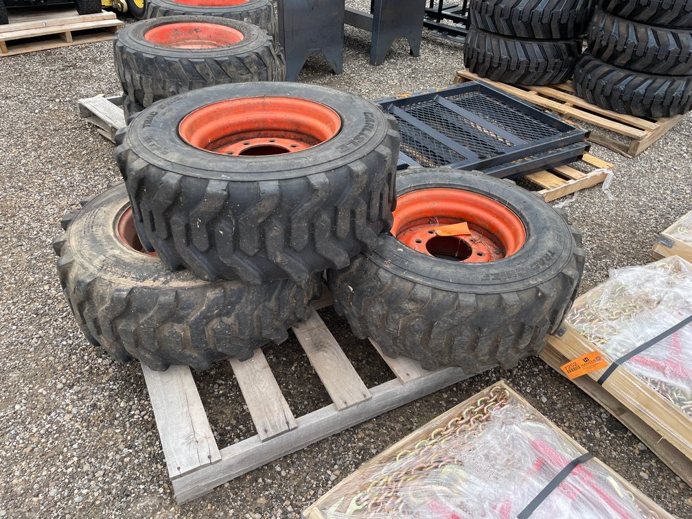 (3) Skidsteer Tires and Rims