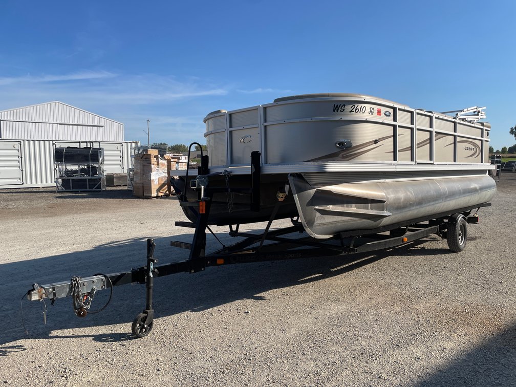 2012 Crest Pontoon (Has WI Title) and Trailer (No Title)
