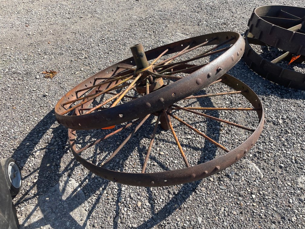 (2) Spoked Iron Wheels