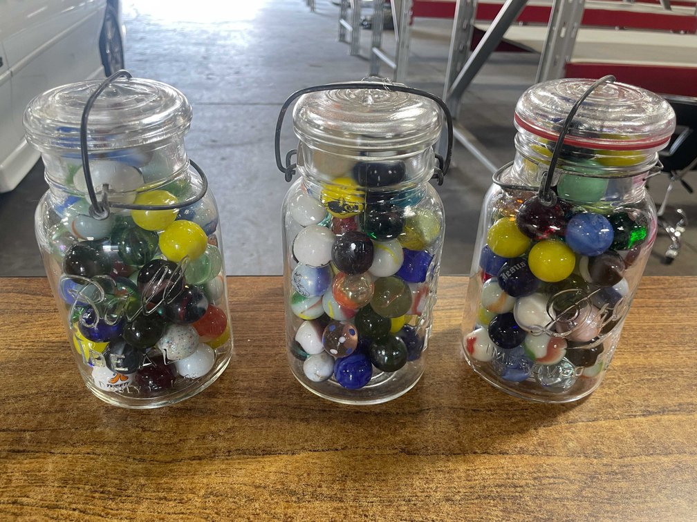 (3) Jars of Marbles (T6)