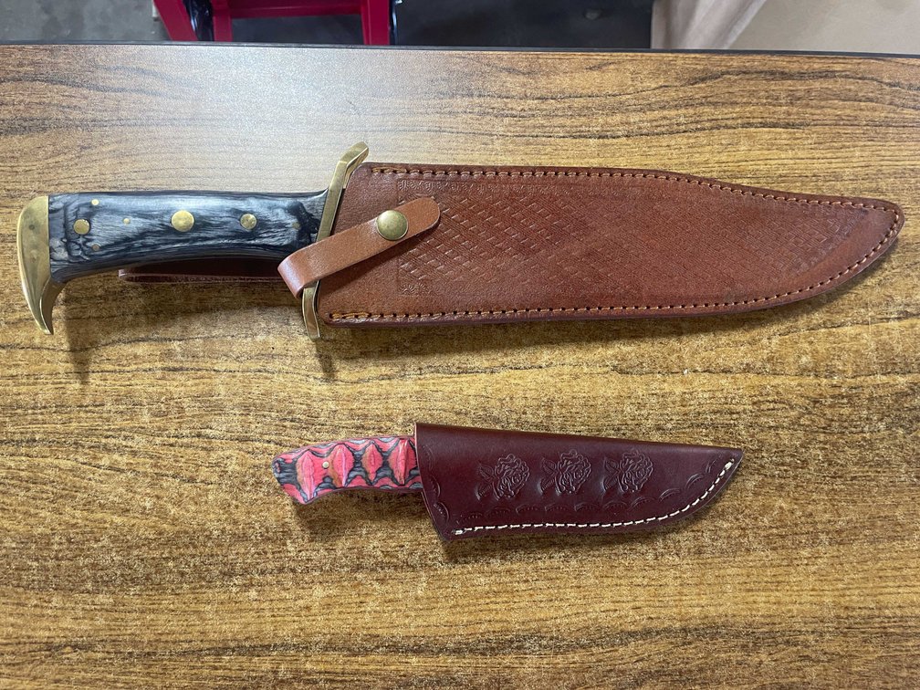 Custom Made J2 Steel Bowie Knife Set (T6)