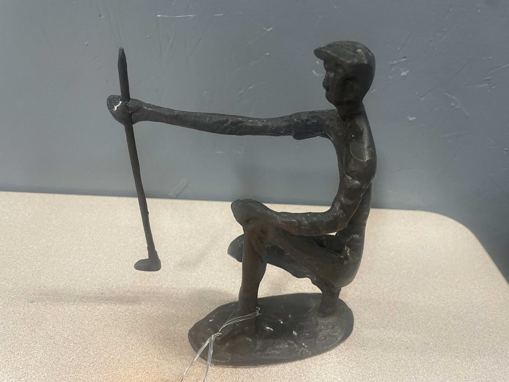 Vintage Bronze Golfer Statue (T6)