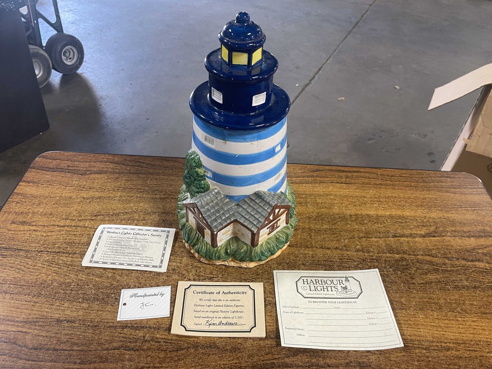 Vintage Harbour Lights Lighthouse Cookie Jar (T6)