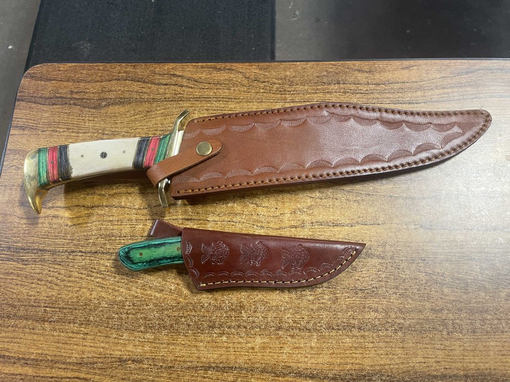 Custom Made J2 Steel Bowie Knife Set (T6)
