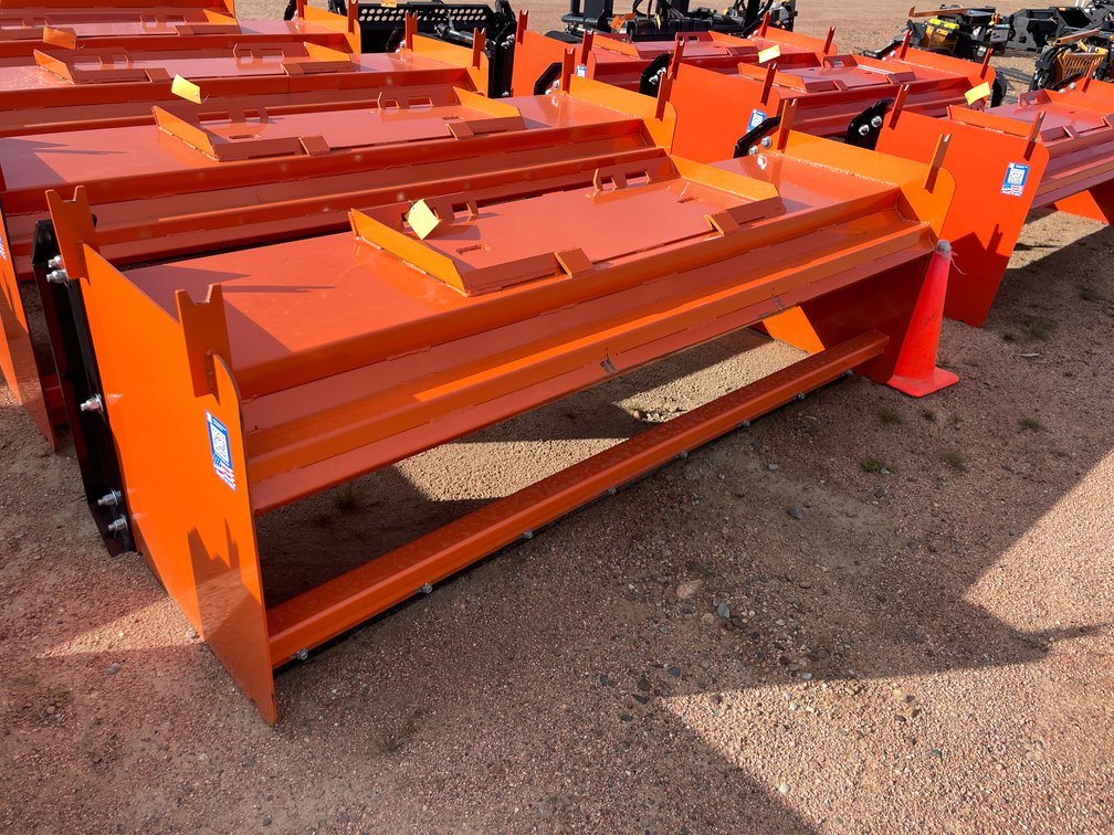 8' HD Snow Pusher with Pull-Back Attachment 