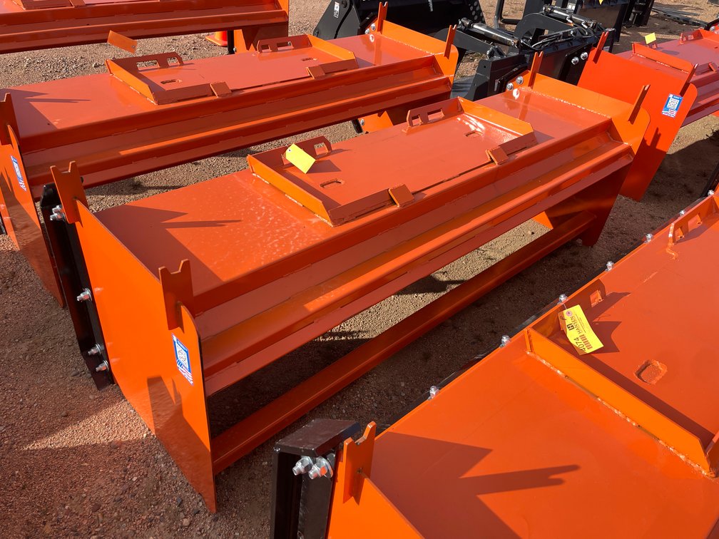 8' HD Snow Pusher with Pull-Back Attachment 