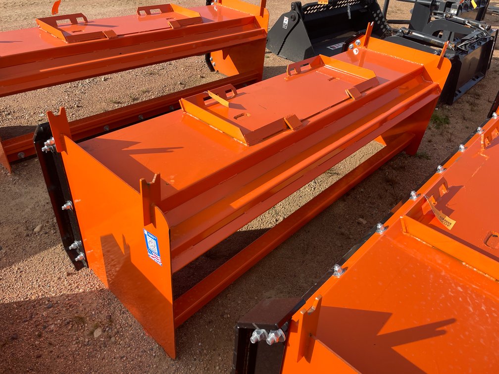 8' HD Snow Pusher with Pull-Back Attachment 