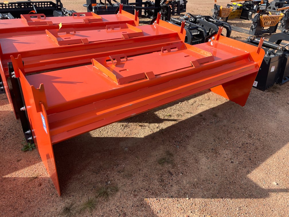 8' HD Snow Pusher with Pull-Back Attachment 