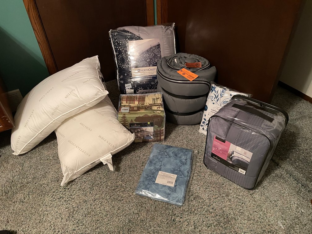RedHead Sleeping Bag and Various Bedding