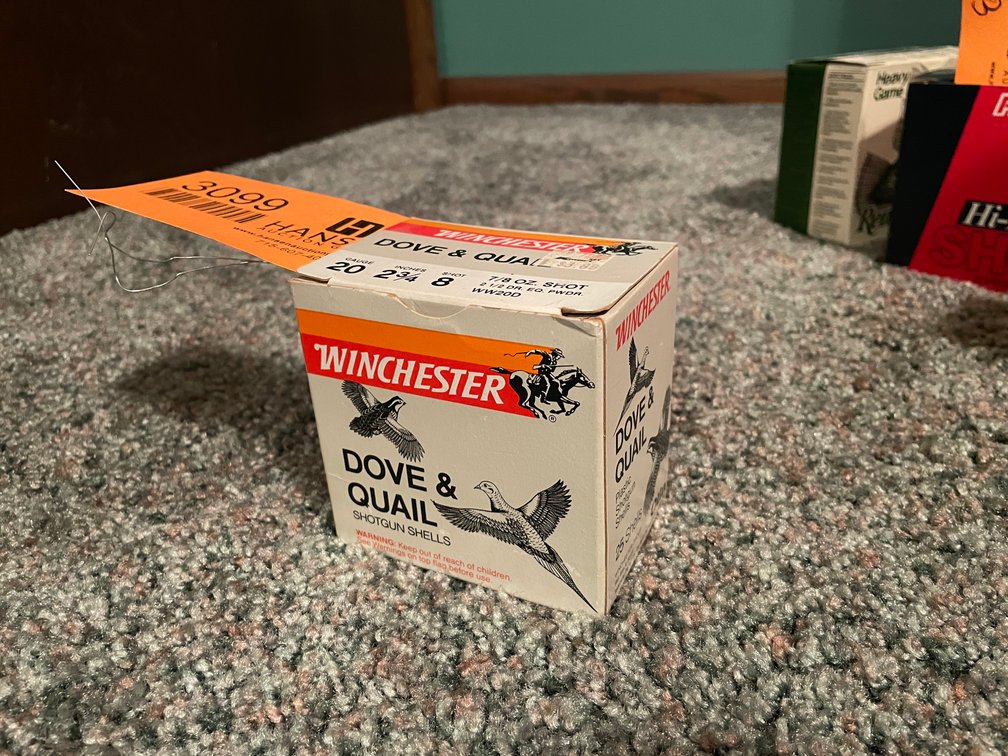 Winchester Dove and Quail 20 Guage Ammunition