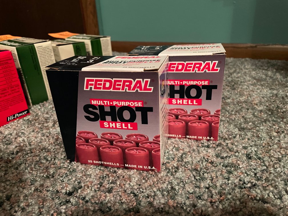 (2) Boxes of Federal Multi Purpose 12 Guage Shot Shells
