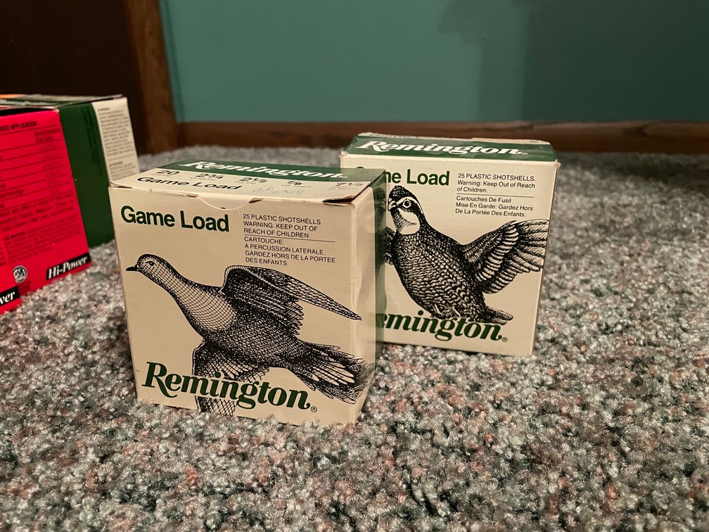 (2) Boxes of Remington 20 Guage Game Loads