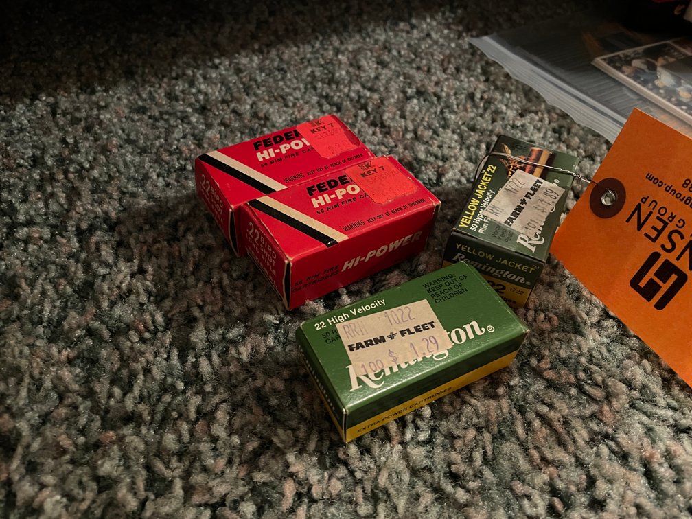 (4) Boxes of 22 High Velocity Ammunition