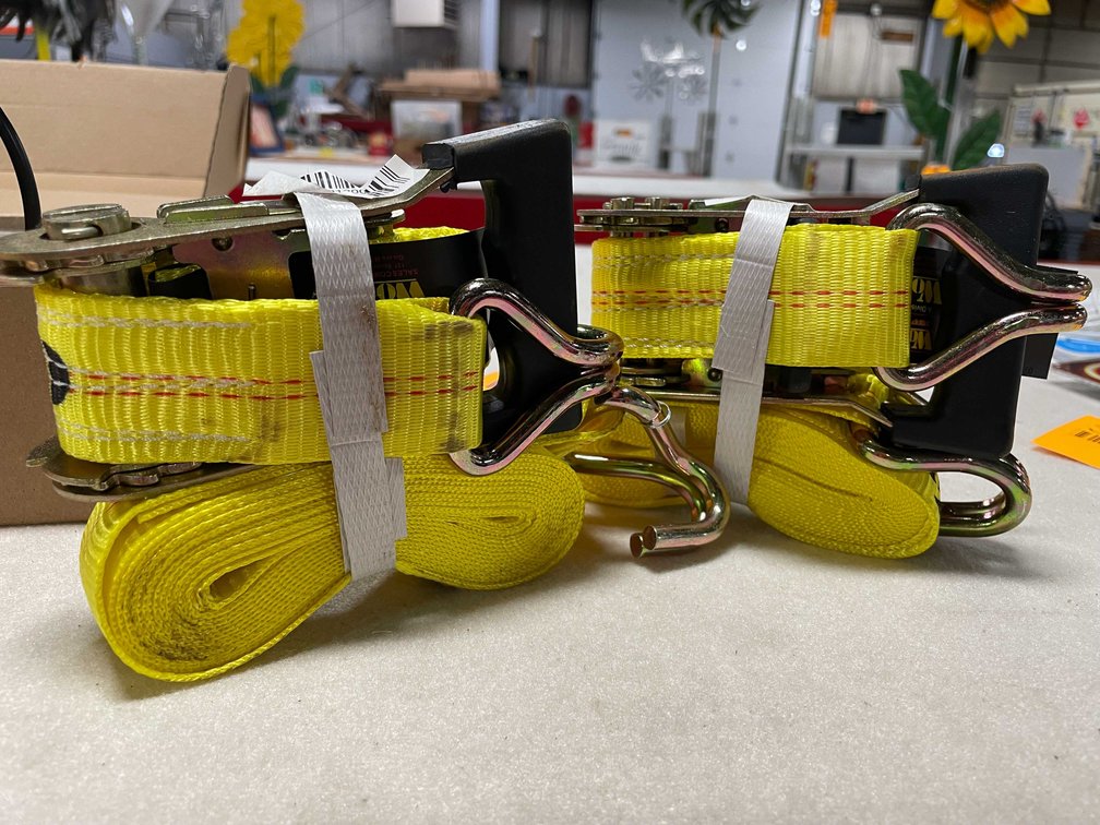 (2) Ratchet Straps, 1-1/2" Wide x 15' Long (T3)