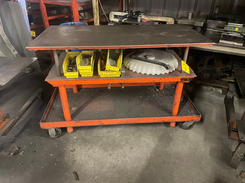 Heavy Duty Steel Shop Cart and Contents