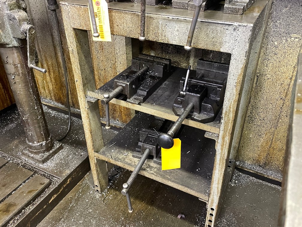 (3) Bench Vise Grips & Shelving