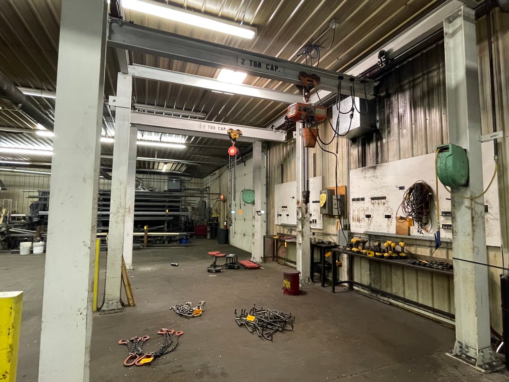 Custom Made Overhead Twin Bridge Hoist System to Wit