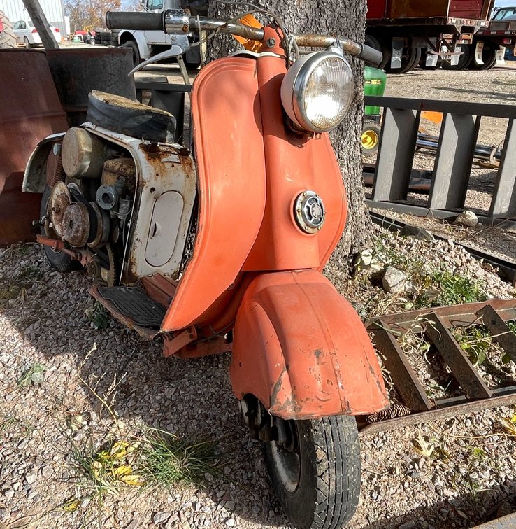 Vintage Riverside Silver Pigeon Moped (No Title) 