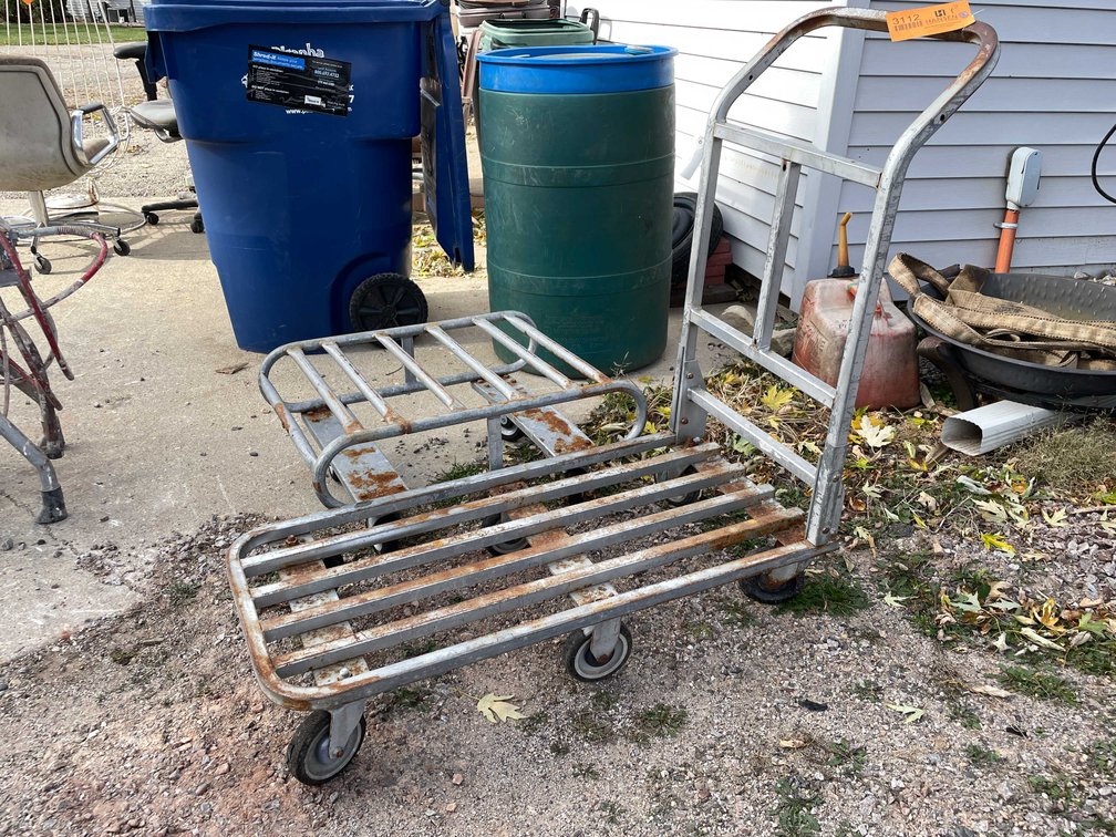 (2) Steel Carts 