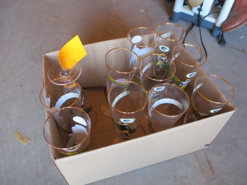  GB Packers Pilsner Glasses 