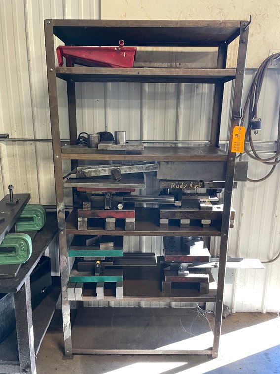 Heavy Duty Steel Rack and Contents