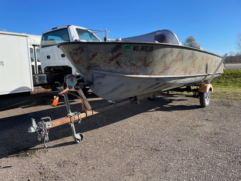 1953 Crestliner V4TL Aluminum Fishing Boat with Trailer (Title in Delay)