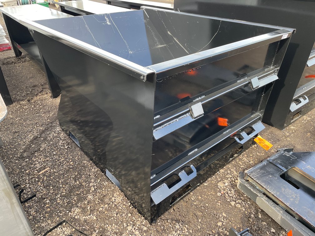 Steel Skidsteer Hopper with Pockets