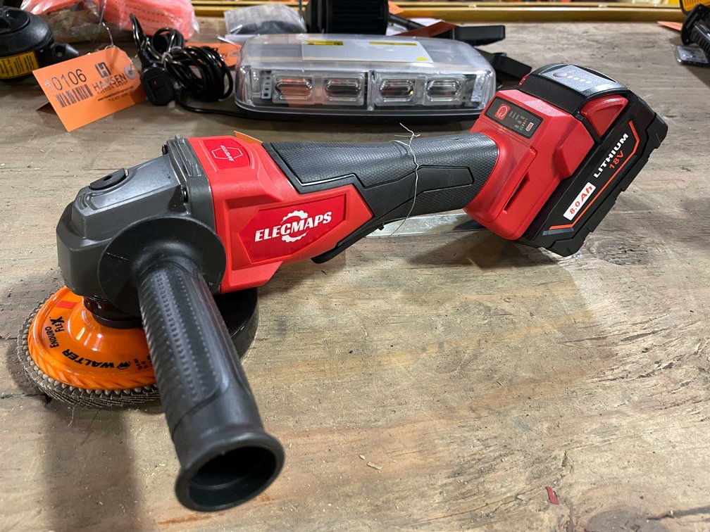 Milwaukee Compatible 18 Volt Right Angle Grinder/Cut Off Tool With 8ah Battery (PR12)