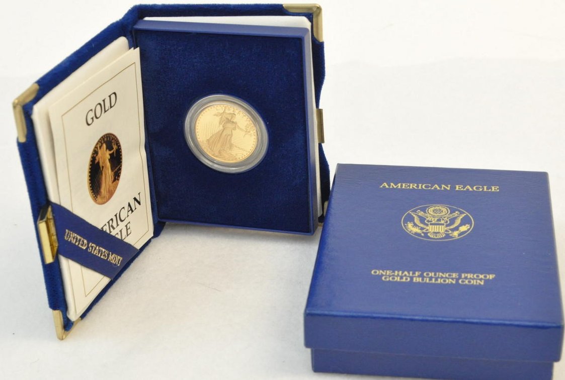 1/2 oz. Proof Gold American Eagle $25 Coin, 1987
