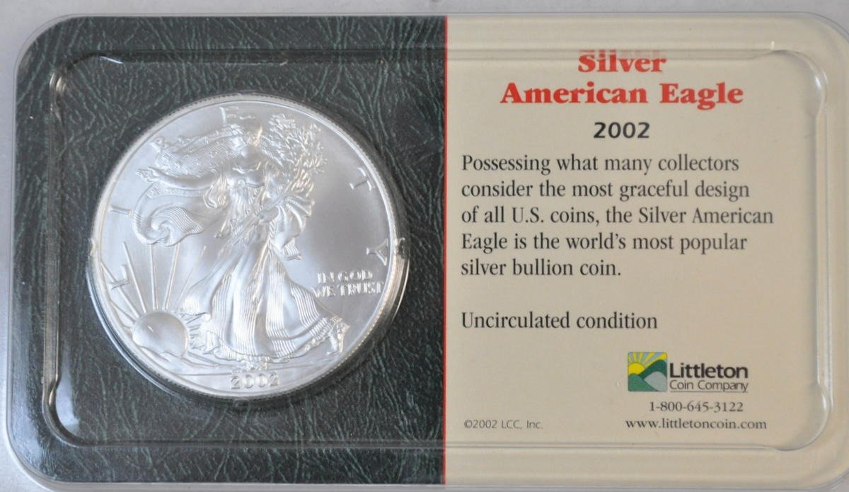 1 oz. Silver American Eagle Dollar, 2002