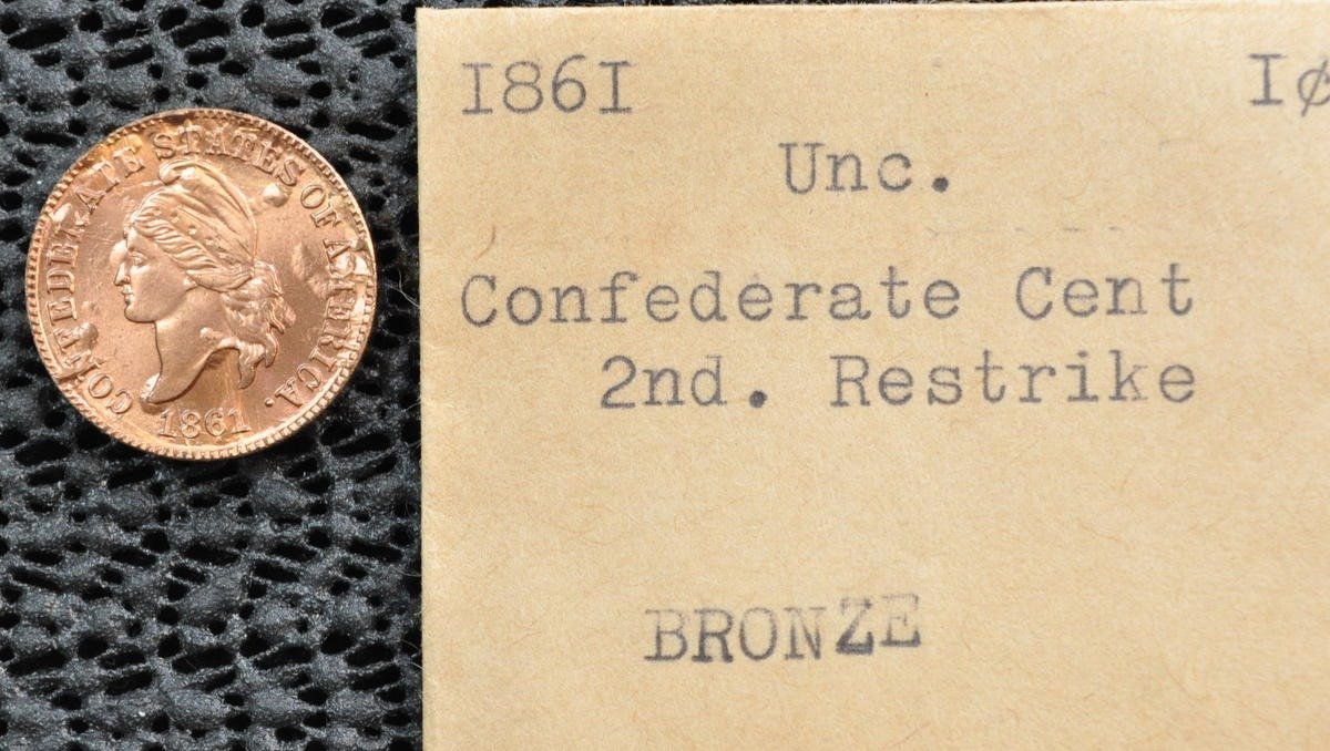 1861 Confederate States Cent, Restrike, Bronze
