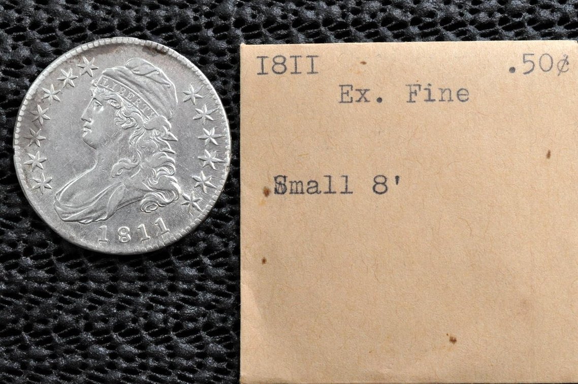 1811 Capped Bust Half Dollar with Small 8
