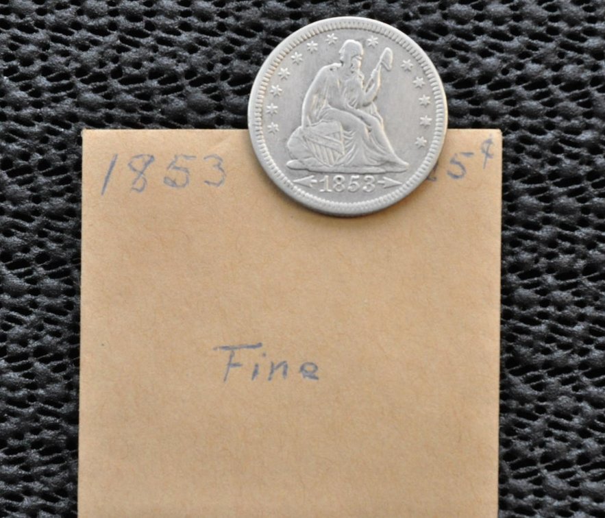 1853 Liberty Seated Quarter