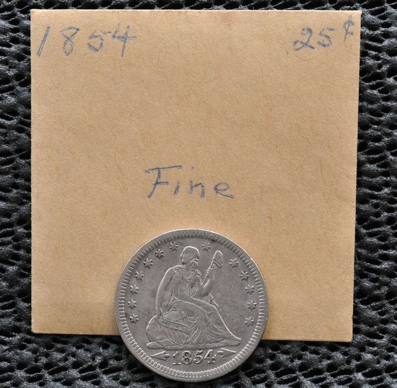 1854 Liberty Seated Quarter