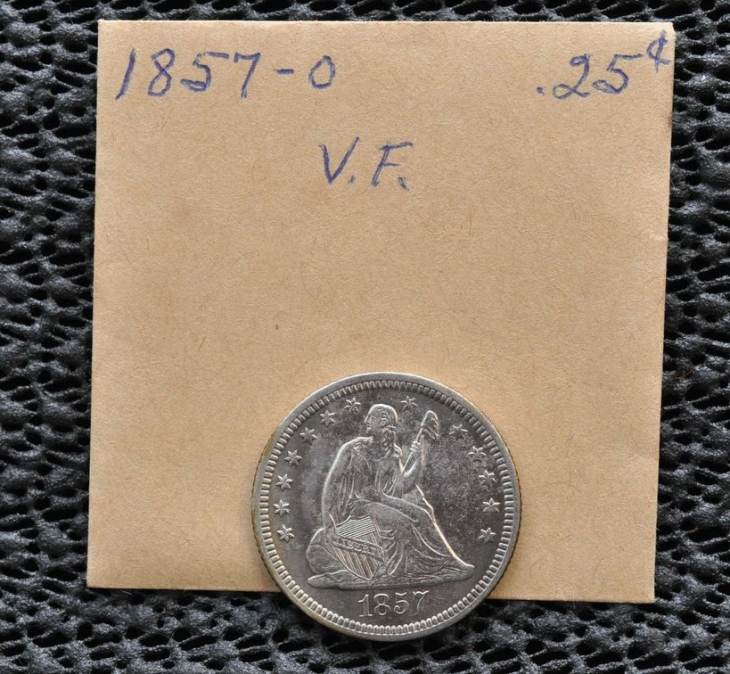 1857-O Liberty Seated Quarter, Low Mintage