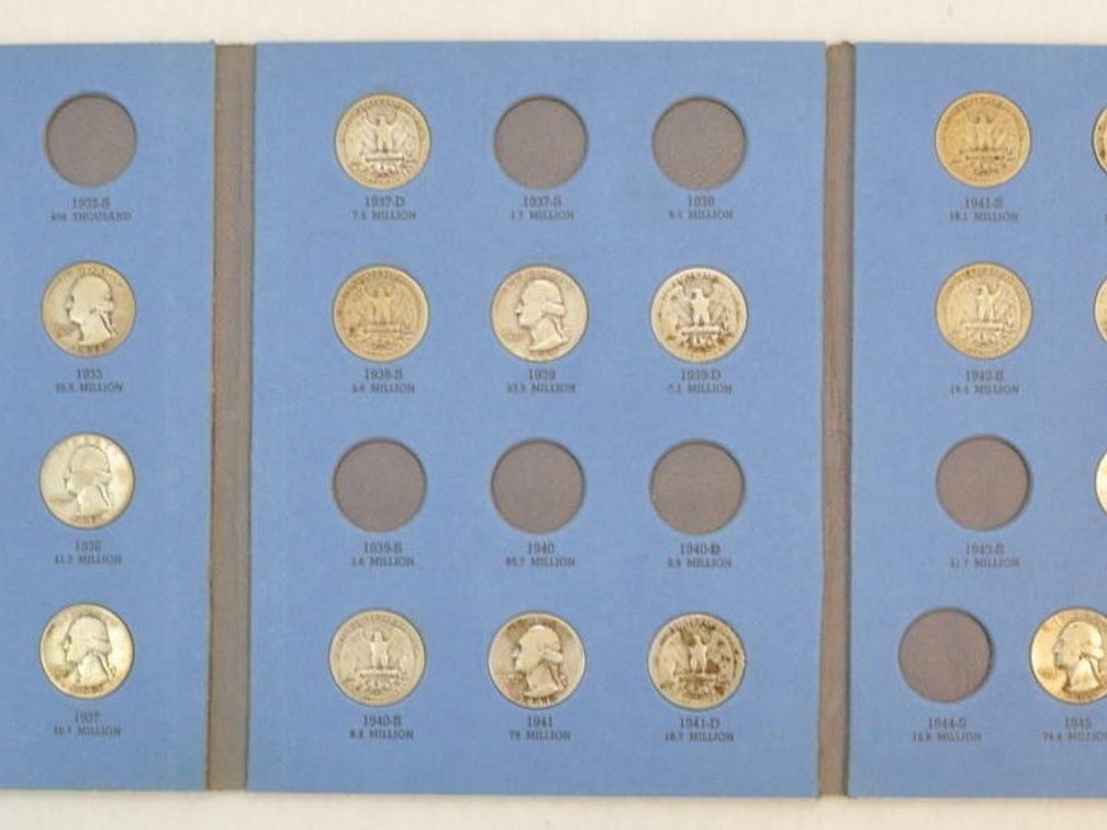 67% Complete Set of Washington Quarters, 1932 - 1945, 25 Coins