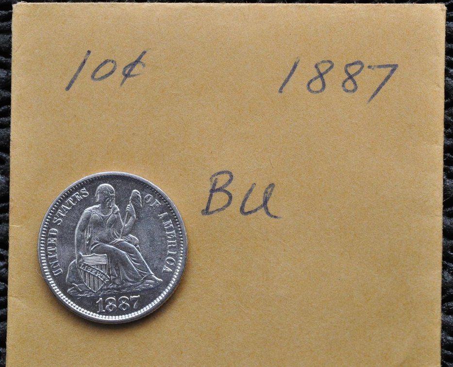 1887 Liberty Seated Dime