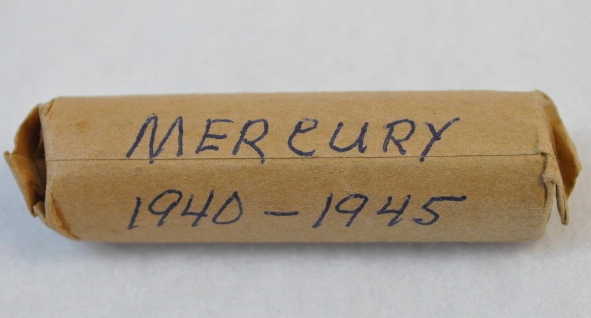 1 Roll of Mercury Dimes, 1940 - 1945