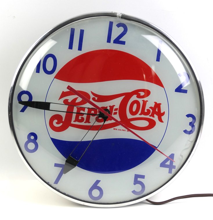 Pepsi-Cola Telechron Lit Clock