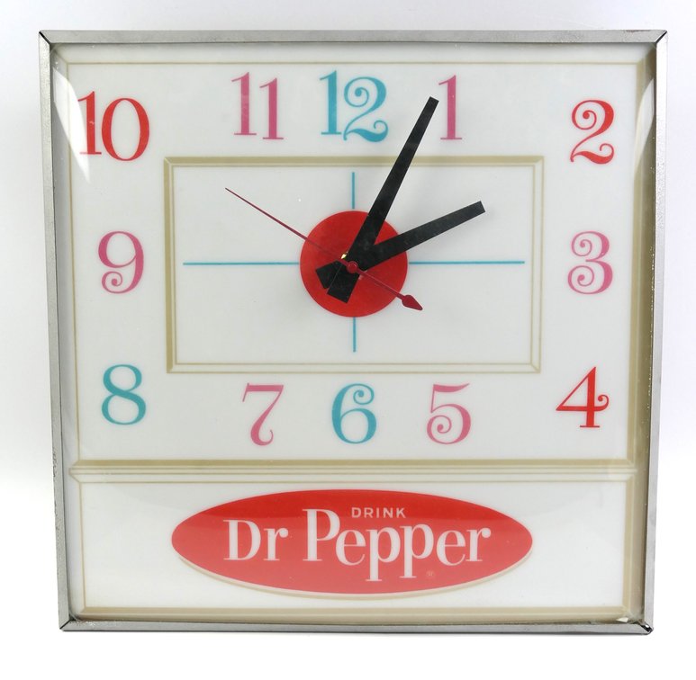 Drink Dr. Pepper Lit Pam Clock