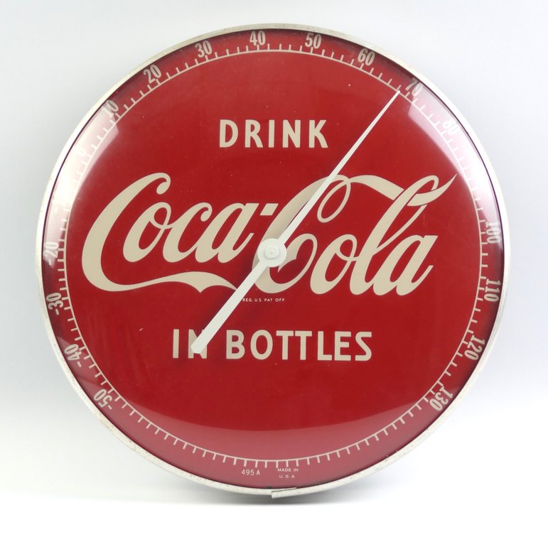 Drink Coca-Cola In Bottles Round Thermometer