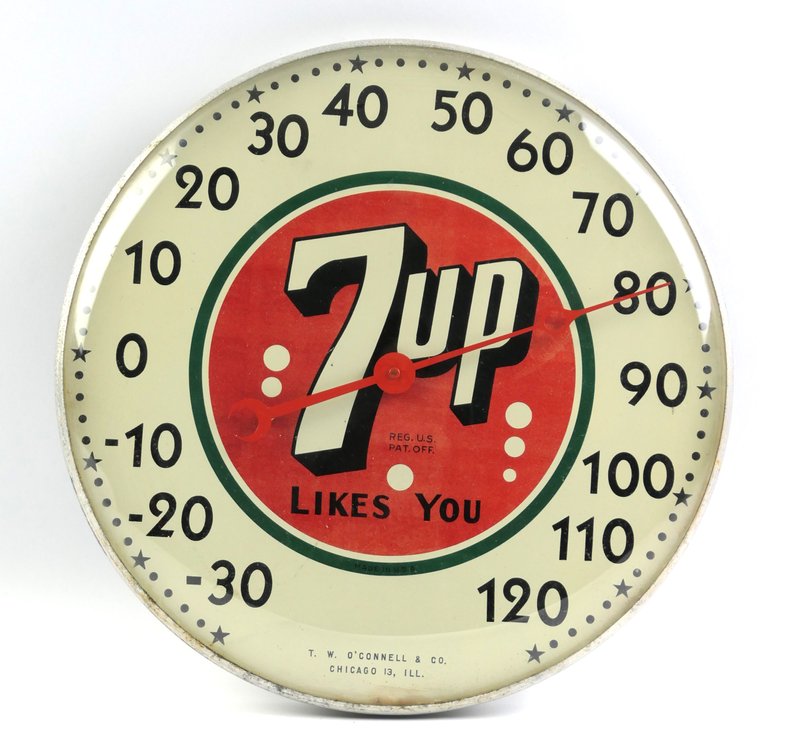 7-Up Likes You Round Thermometer